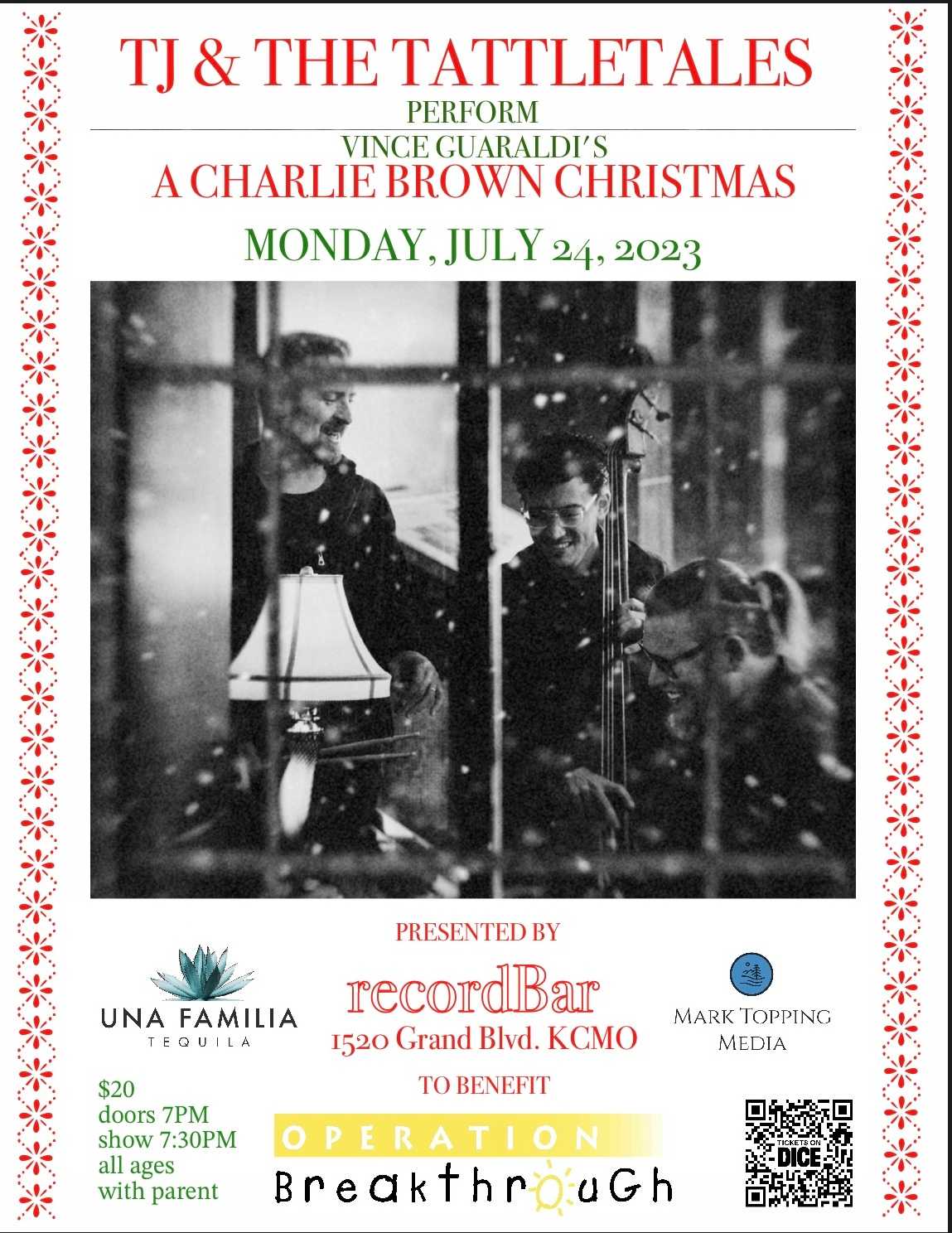 Vince Guaraldi’s “A Charlie Brown Christmas” performed by TJ & The Tattletales